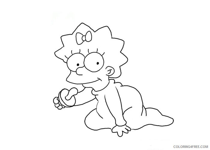 The Simpsons Coloring Pages TV Film Maggie Simpson Printable 2020 09558 Coloring4free