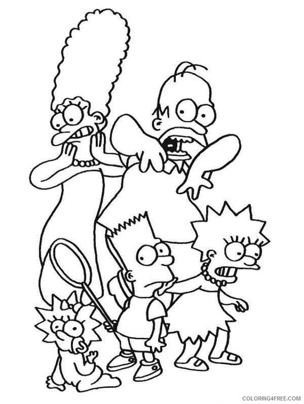 The Simpsons Coloring Pages TV Film Scared of Something Printable 2020 09640 Coloring4free