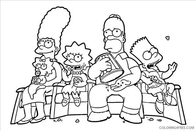 The Simpsons Coloring Pages TV Film Simpsons Free Printable 2020 09611 Coloring4free