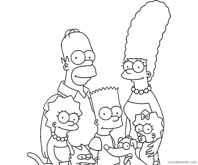 The Simpsons Coloring Pages TV Film Simpsons Printable 2020 09607 Coloring4free