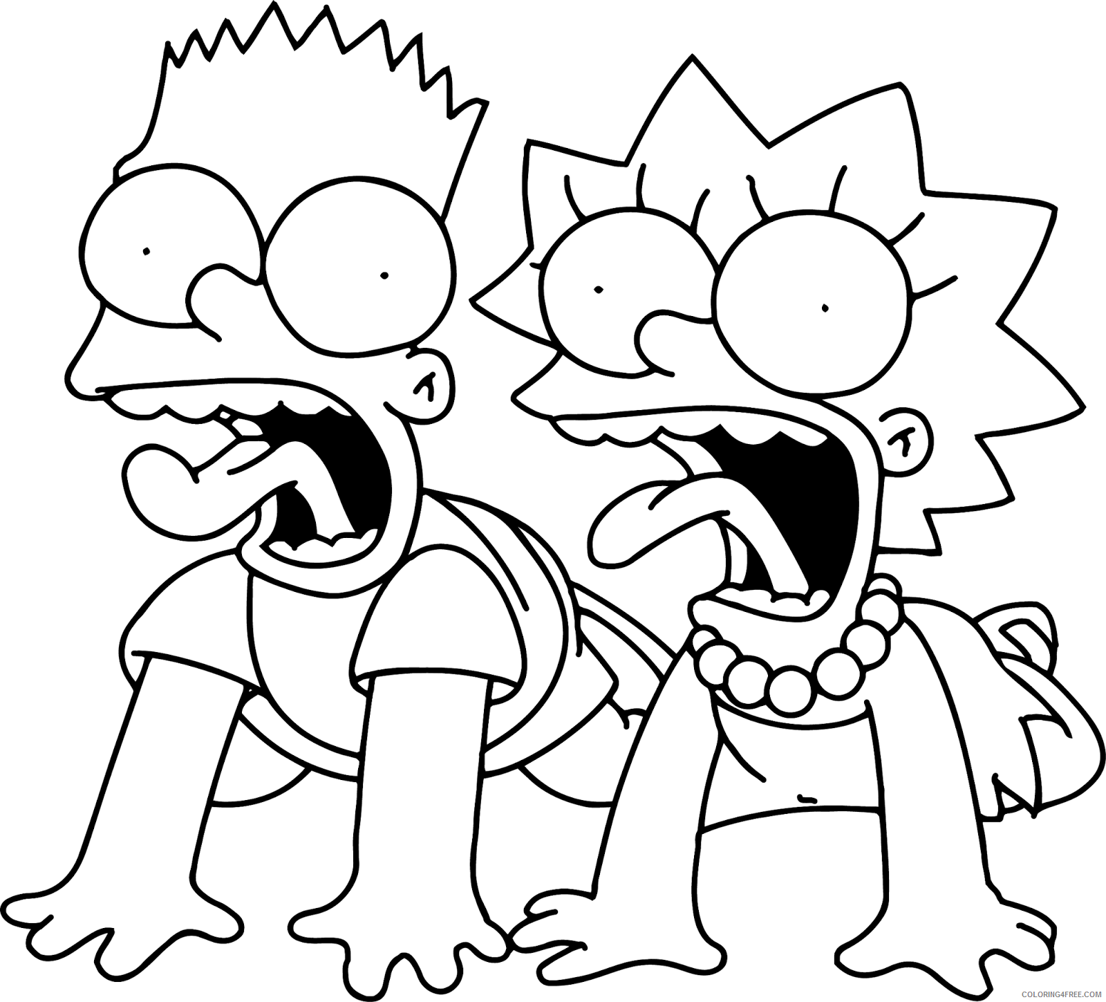 The Simpsons Coloring Pages TV Film Simpsons for Kids Printable 2020 09610 Coloring4free