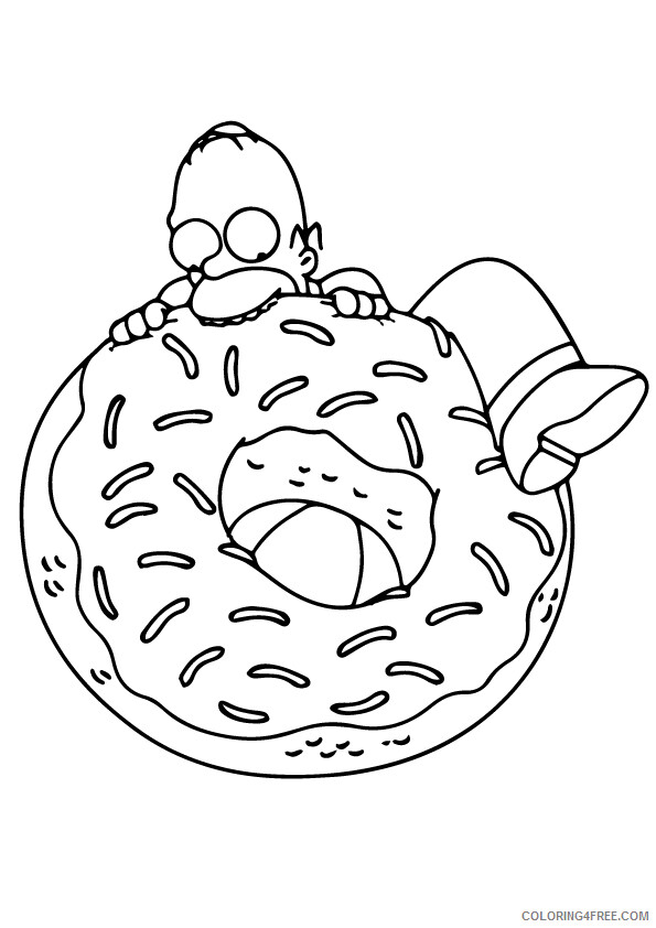 The Simpsons Coloring Pages TV Film bart simpson taking a bite 2020 09528 Coloring4free