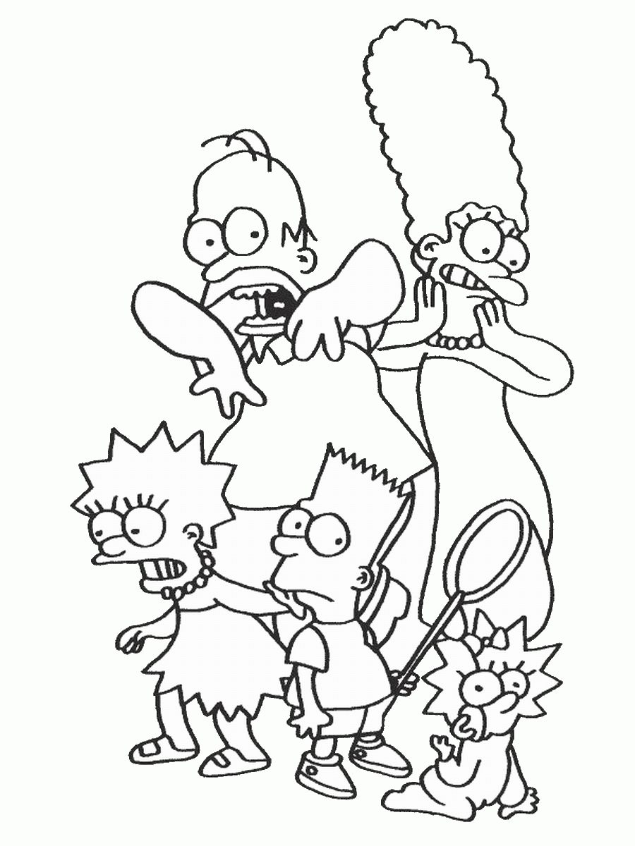 The Simpsons Coloring Pages TV Film simpson_cl_02 Printable 2020 09565 Coloring4free