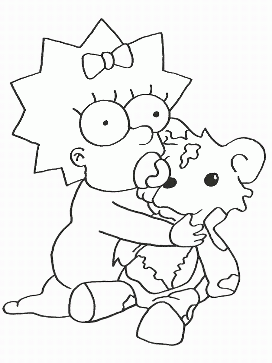 The Simpsons Coloring Pages TV Film simpson_cl_04 Printable 2020 09566 Coloring4free