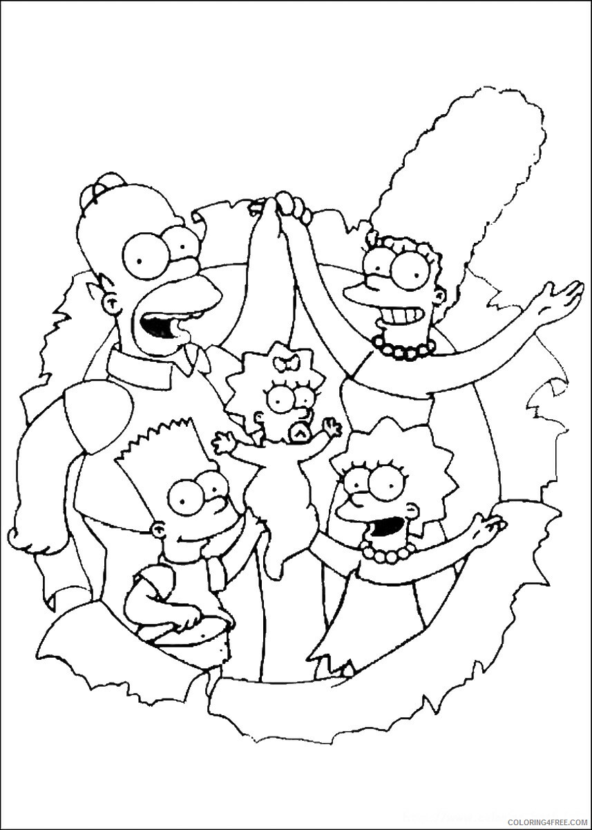 The Simpsons Coloring Pages TV Film simpson_cl_41 Printable 2020 09595 Coloring4free