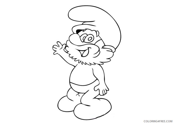 The Smurfs Coloring Pages TV Film Papa Smurf 2 Printable 2020 09678 Coloring4free