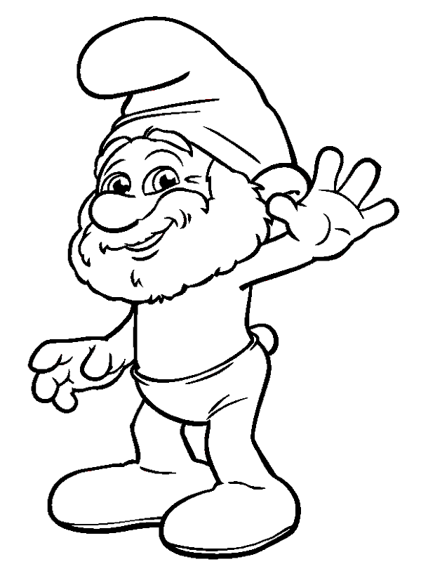 The Smurfs Coloring Pages TV Film Papa Smurf Printable 2020 09679 Coloring4free