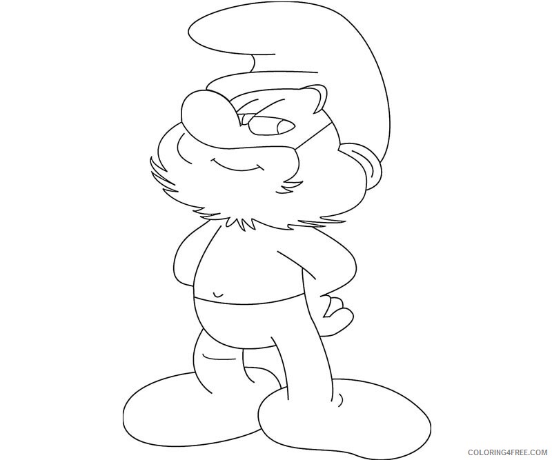The Smurfs Coloring Pages TV Film Papa Smurf Printable 2020 09680 Coloring4free