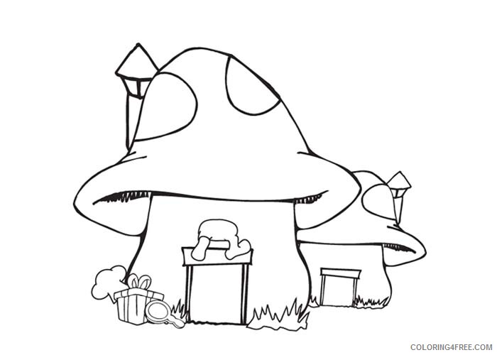 The Smurfs Coloring Pages TV Film Smurf House Printable 2020 09714 Coloring4free