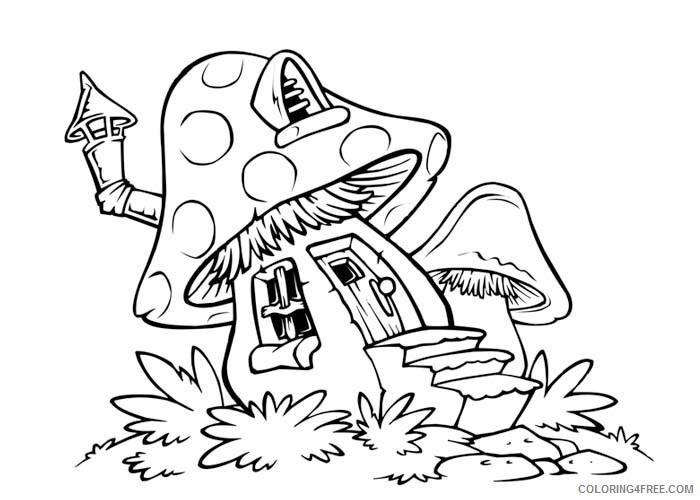 The Smurfs Coloring Pages TV Film Smurf Village Printable 2020 09765 Coloring4free