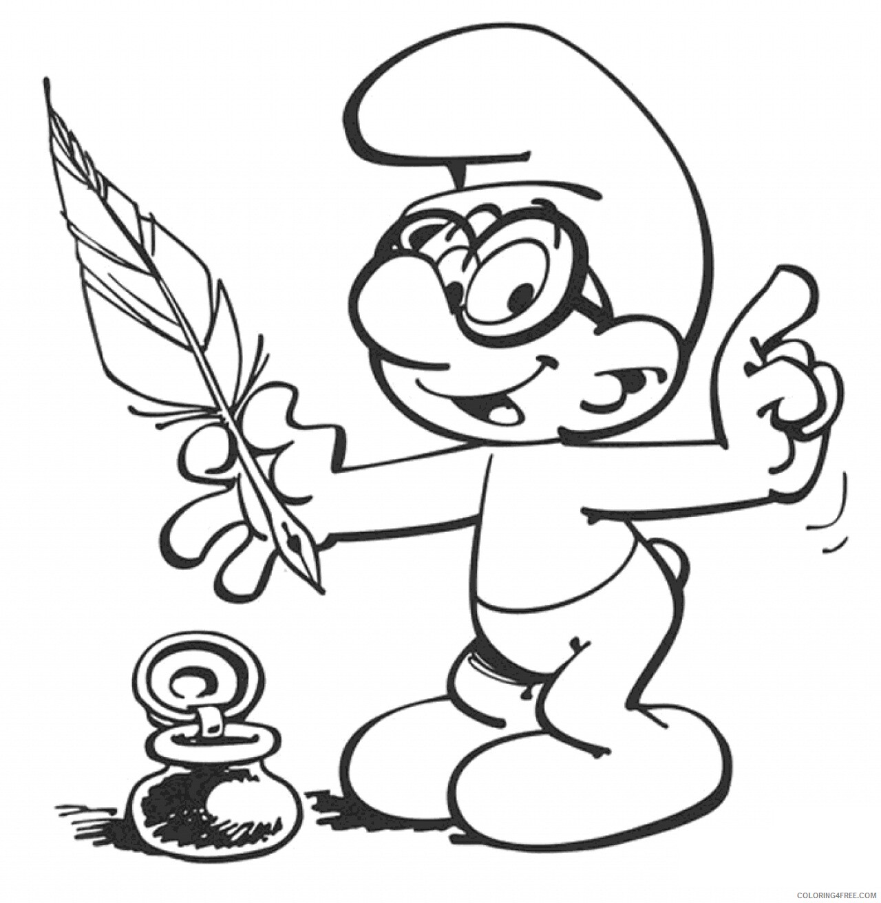The Smurfs Coloring Pages TV Film Smurf for Kids Printable 2020 09695 Coloring4free
