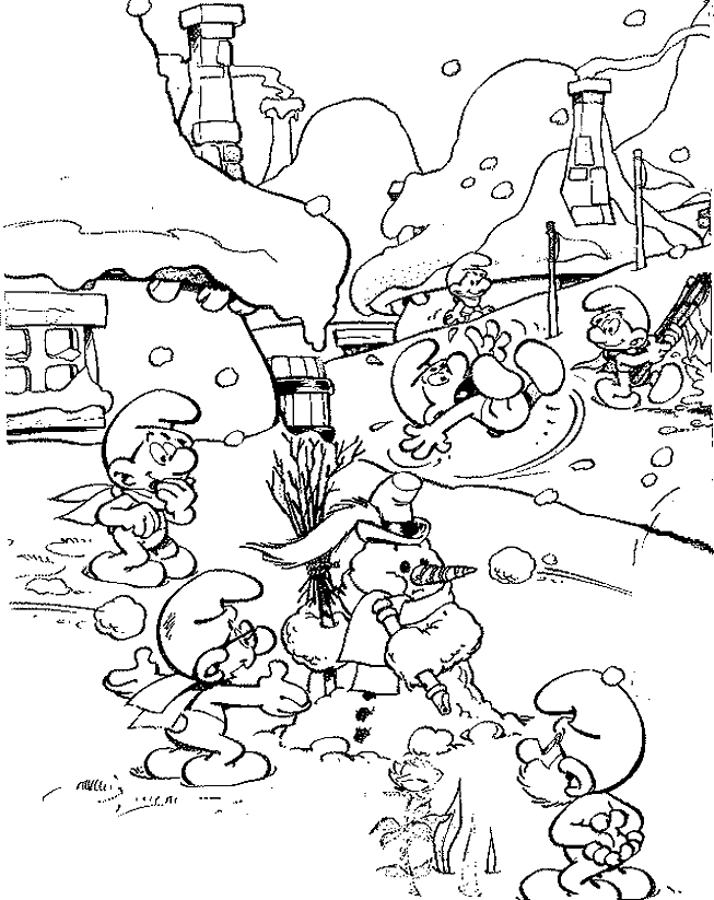 The Smurfs Coloring Pages TV Film Smurfs Village Printable 2020 09764 Coloring4free