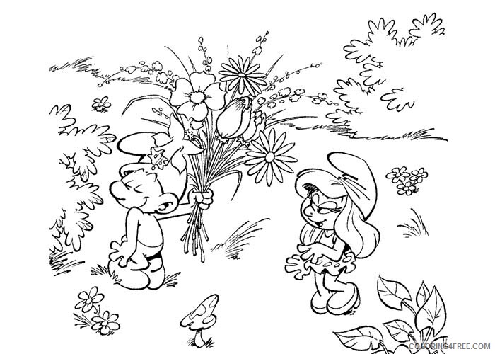 The Smurfs Coloring Pages TV Film Smurfs in love Printable 2020 09762 Coloring4free