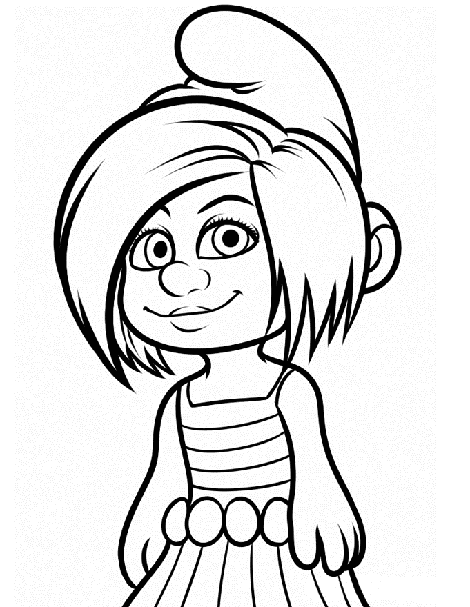 The Smurfs Coloring Pages TV Film Vexy Smurf Free Printable 2020 09790 Coloring4free