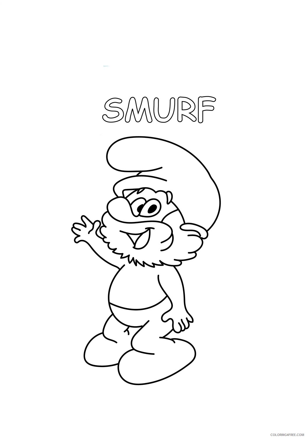 The Smurfs Coloring Pages TV Film a papa smurf 17 9 a4 Printable 2020 09651 Coloring4free