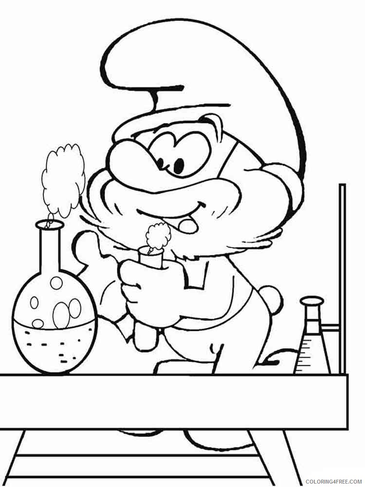 The Smurfs Coloring Pages TV Film papa smurf 10 Printable 2020 09681 Coloring4free