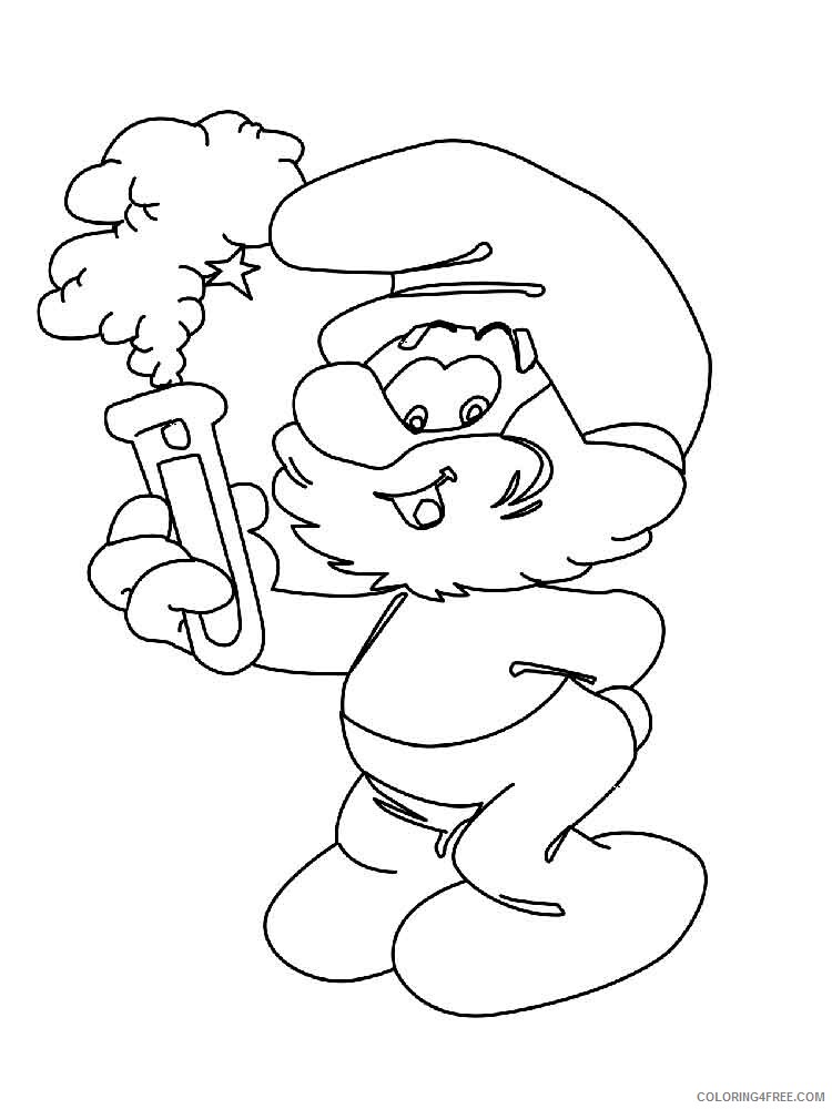 The Smurfs Coloring Pages TV Film papa smurf 2 Printable 2020 09682 Coloring4free