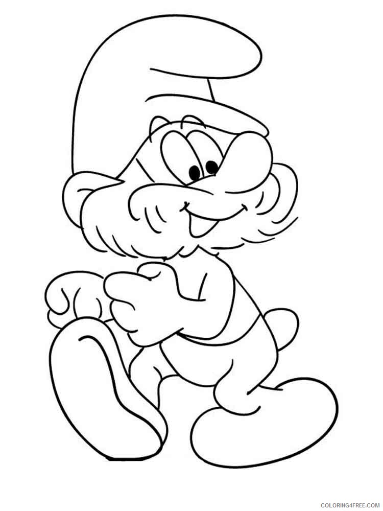The Smurfs Coloring Pages TV Film papa smurf 9 Printable 2020 09685 Coloring4free