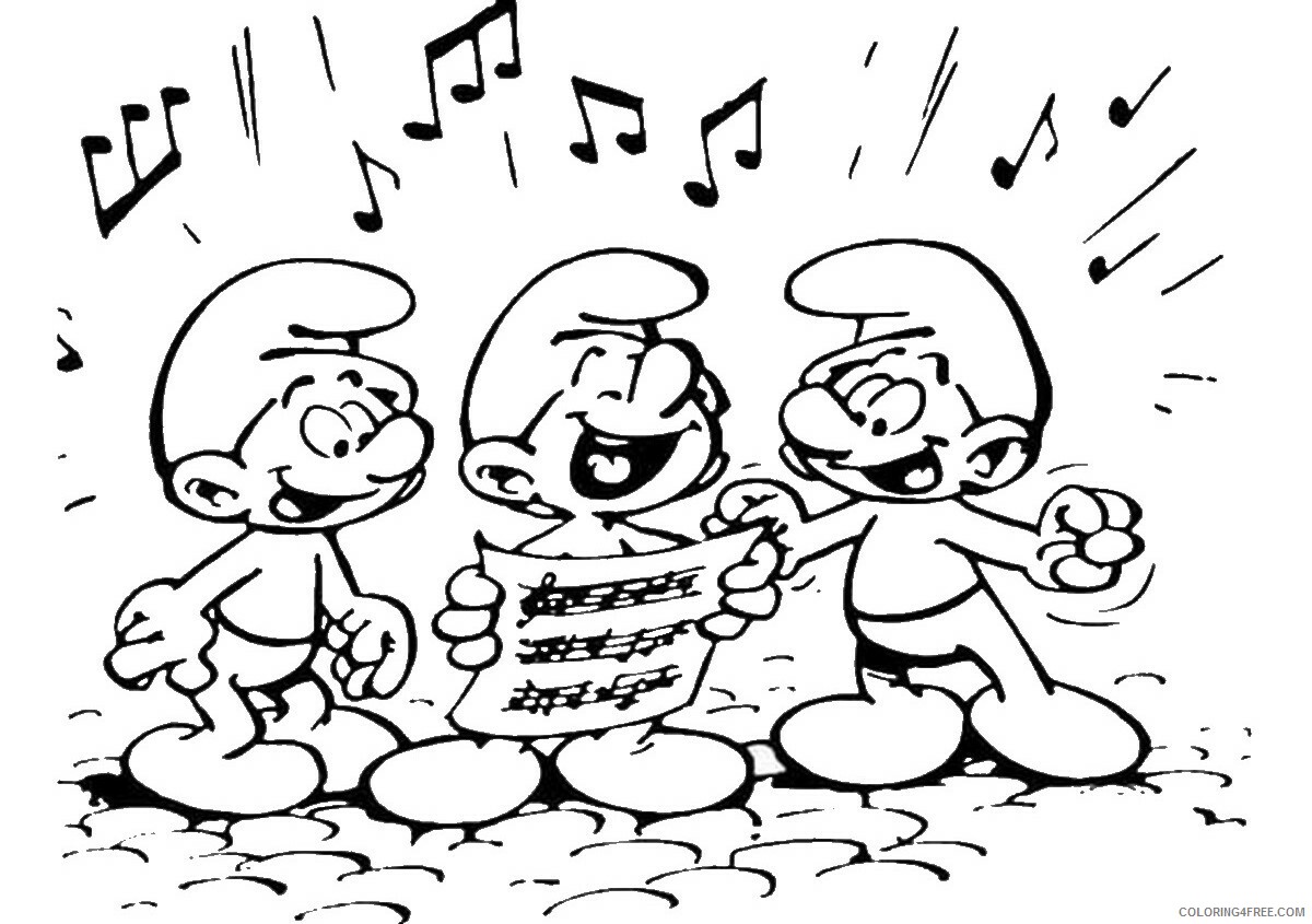 The Smurfs Coloring Pages TV Film smurfs_01 Printable 2020 09716 Coloring4free