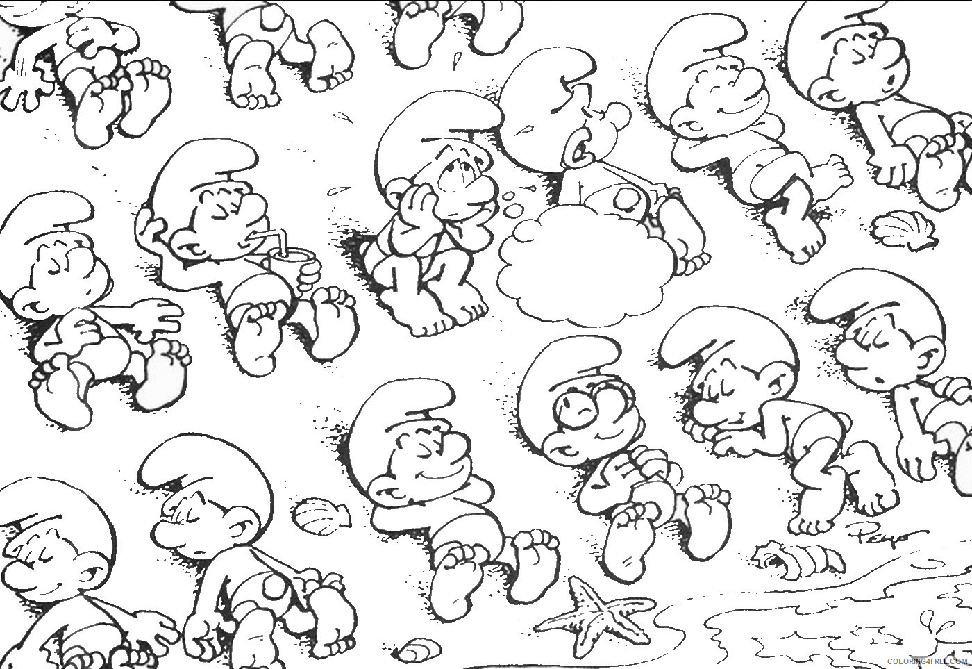 The Smurfs Coloring Pages TV Film smurfs_19 Printable 2020 09720 Coloring4free