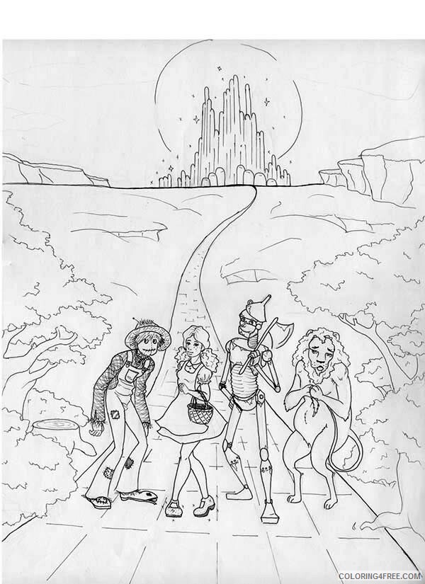 The Wizard of Oz Coloring Pages TV Film Dorothy Gale and Friends 2020 09860 Coloring4free