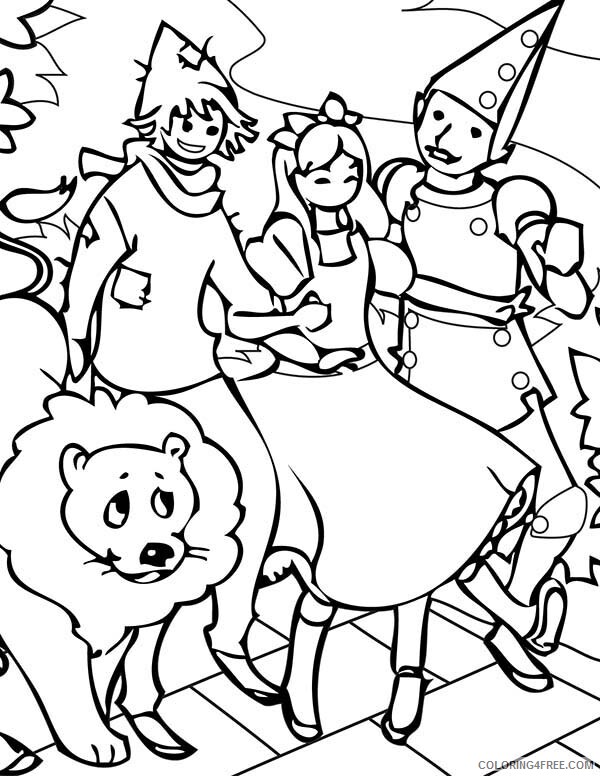The Wizard of Oz Coloring Pages TV Film Dorothy and Friends Hangout 2020 09854 Coloring4free