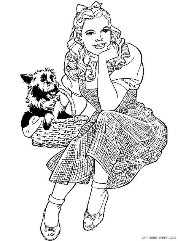 The Wizard of Oz Coloring Pages TV Film Dorothy and Her Pet Toto 2020 09856 Coloring4free