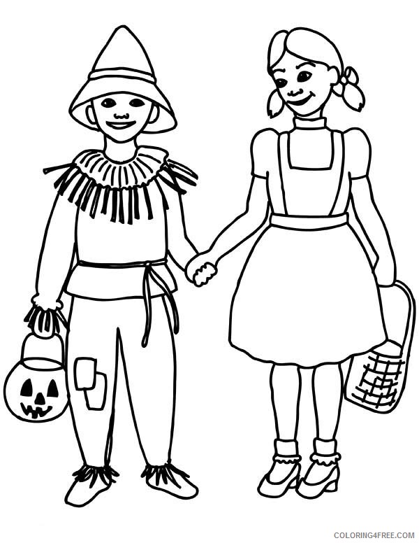 The Wizard of Oz Coloring Pages TV Film Dorothy and Scarecrow 2020 09857 Coloring4free