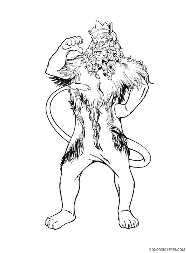 The Wizard of Oz Coloring Pages TV Film The Cowardly Lion Proud 2020 09868 Coloring4free