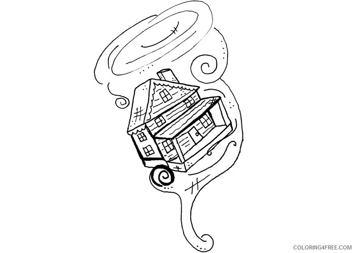 The Wizard of Oz Coloring Pages TV Film Wizard of Oz tornado Printable 2020 09904 Coloring4free