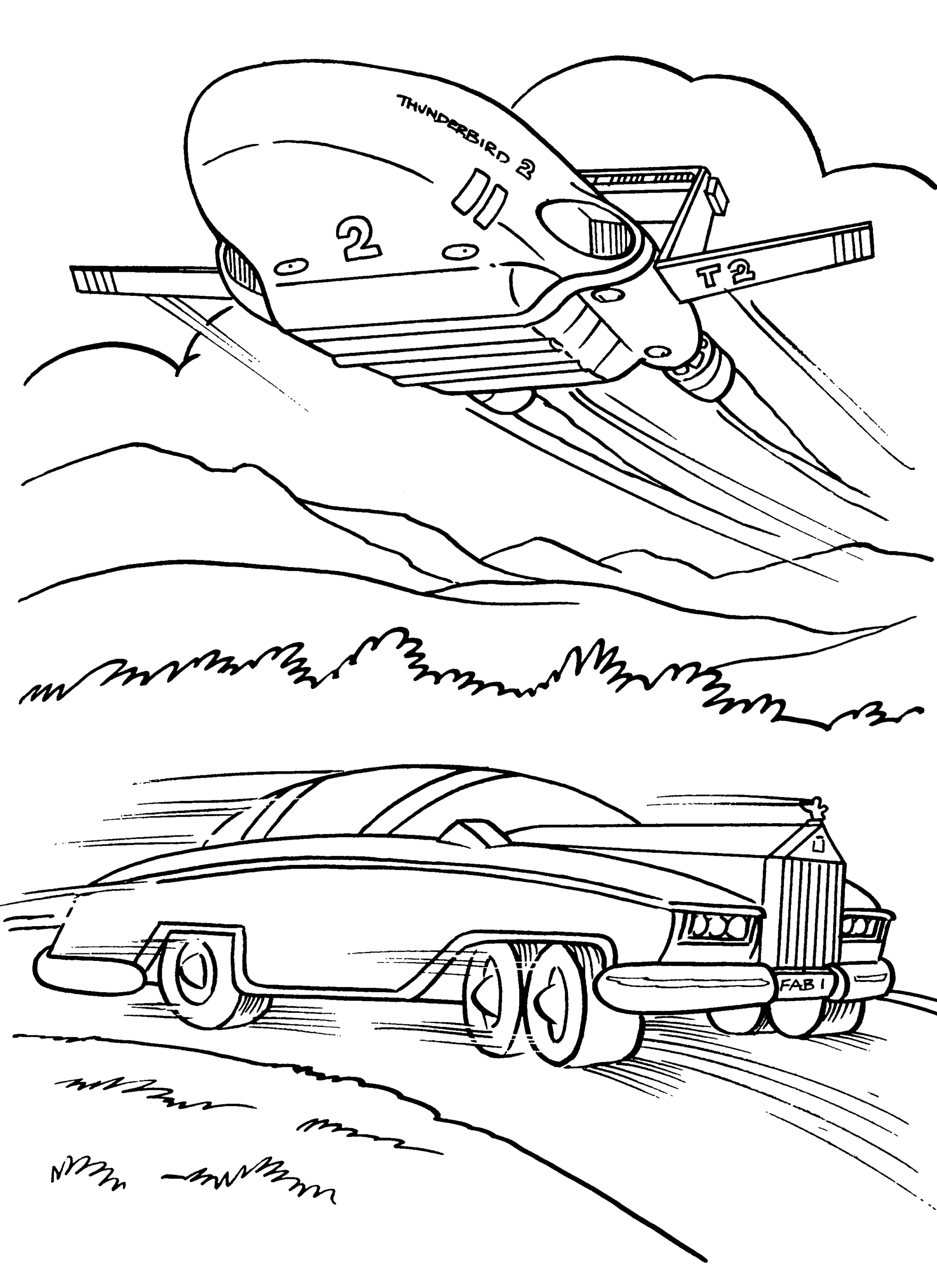 Thunderbirds Coloring Pages TV Film thunderbirds 19 Printable 2020 09982 Coloring4free
