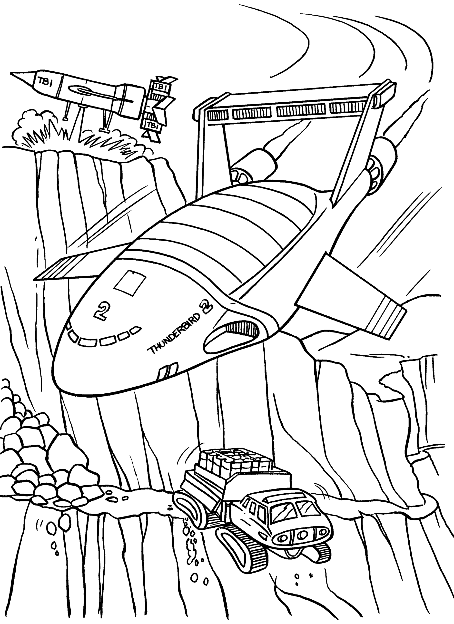 Thunderbirds Coloring Pages TV Film thunderbirds 21 Printable 2020 09985 Coloring4free