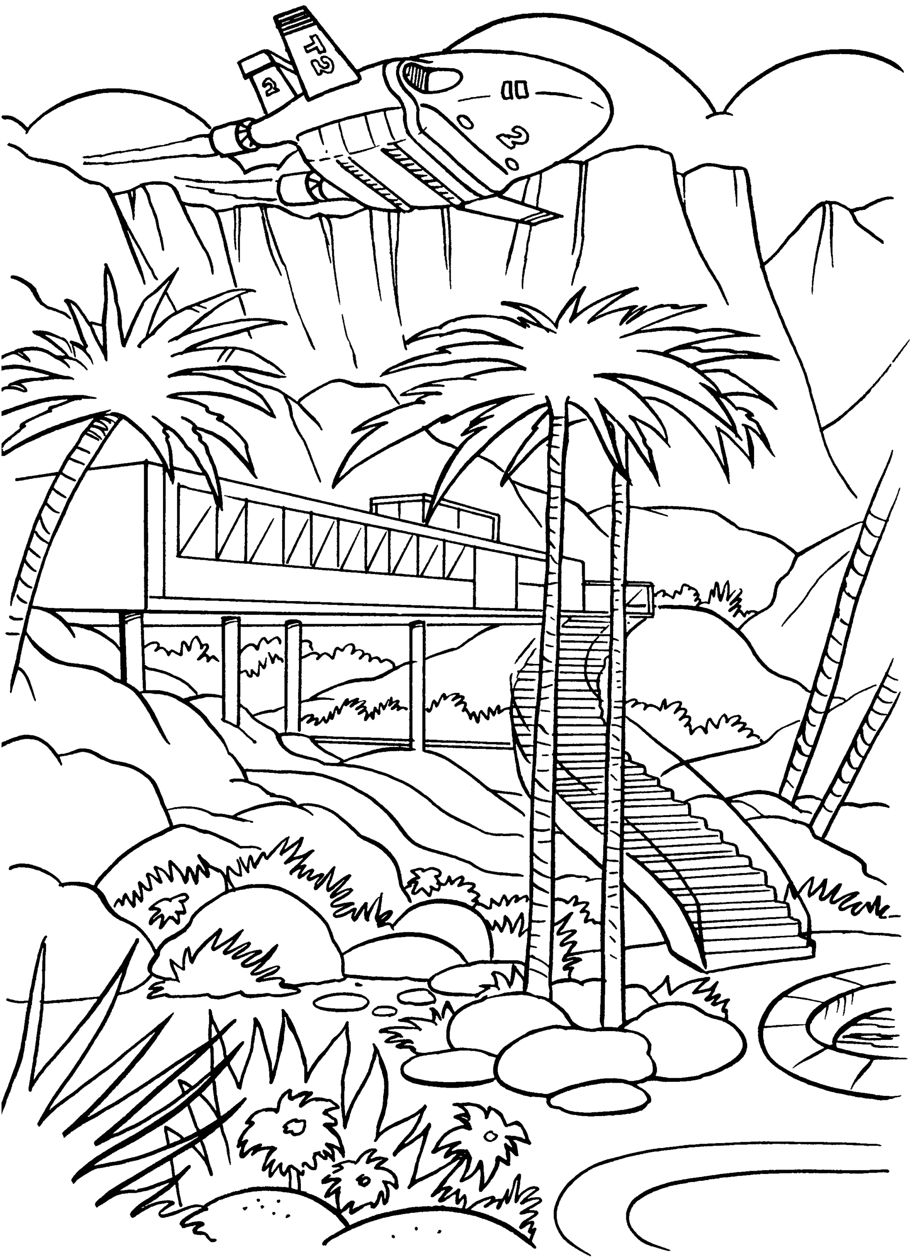 Thunderbirds Coloring Pages TV Film thunderbirds 3 Printable 2020 09994 Coloring4free