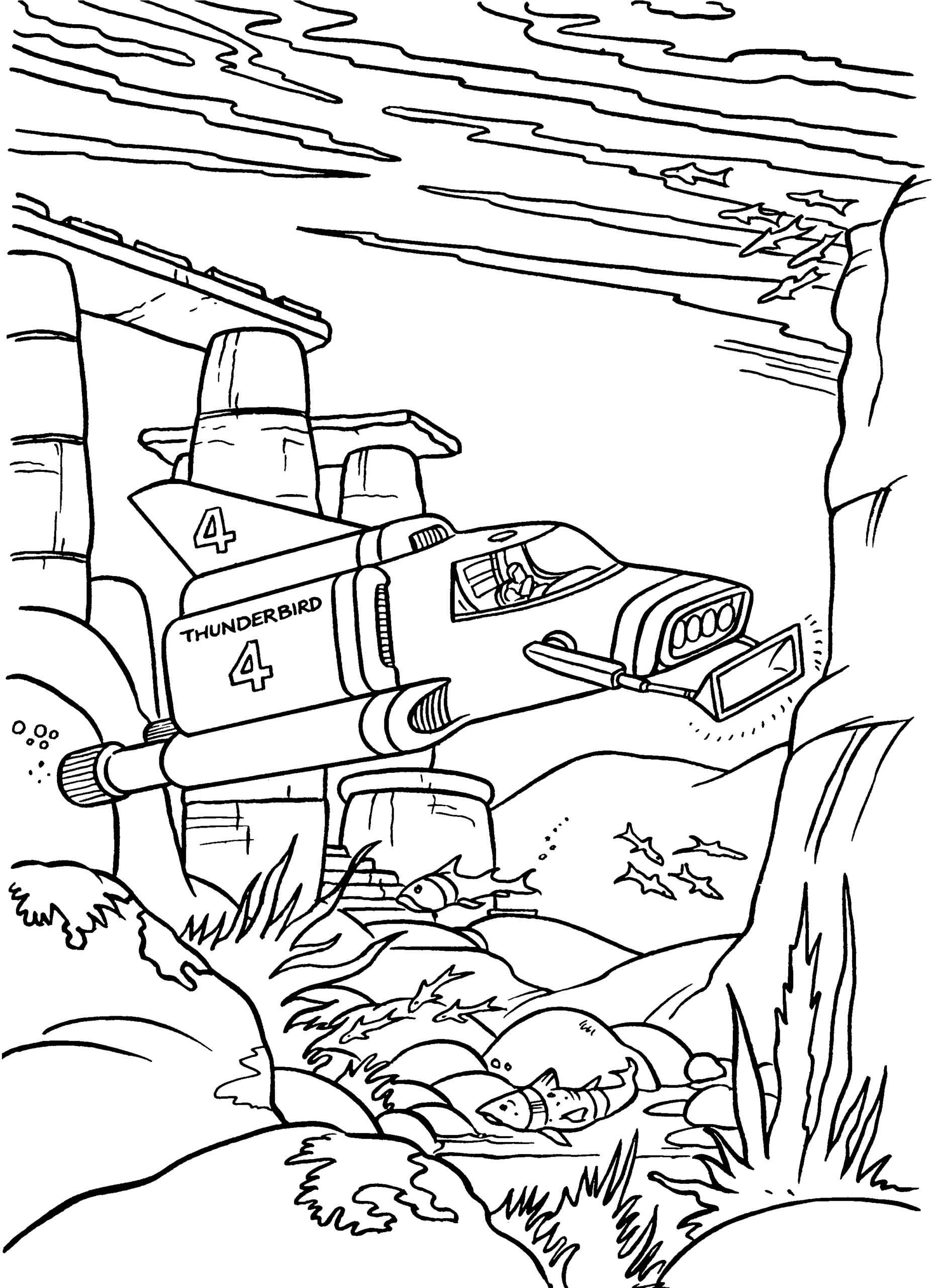 Thunderbirds Coloring Pages TV Film thunderbirds 6 Printable 2020 10014 Coloring4free