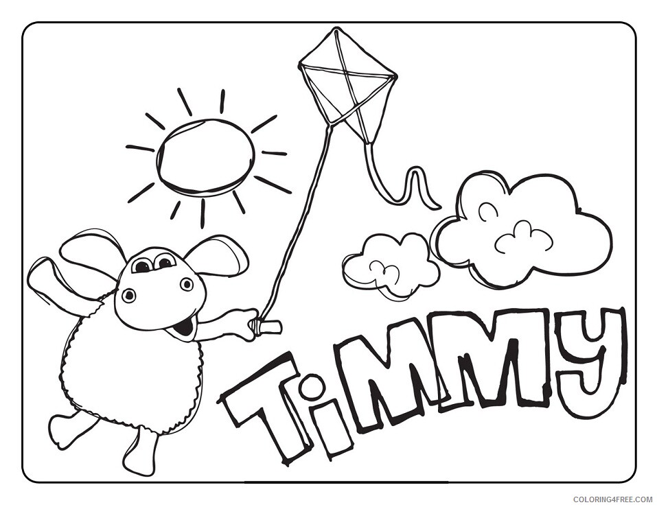 Timmy Time Coloring Pages TV Film kite Printable 2020 10019 Coloring4free