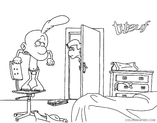 Titeuf Coloring Pages TV Film Only Wear His Underwear in His Room 2020 10053 Coloring4free