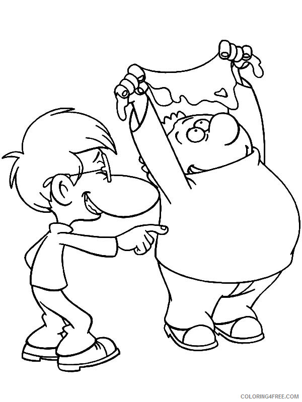 Titeuf Coloring Pages TV Film Titeuf Laughing at His Friend Printable 2020 10052 Coloring4free
