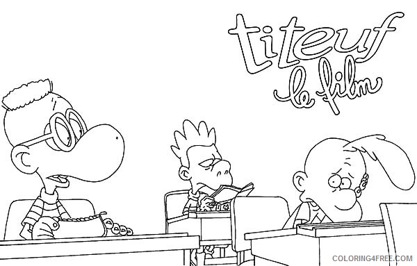 Titeuf Coloring Pages TV Film Titeuf in the Class Printable 2020 10051 Coloring4free