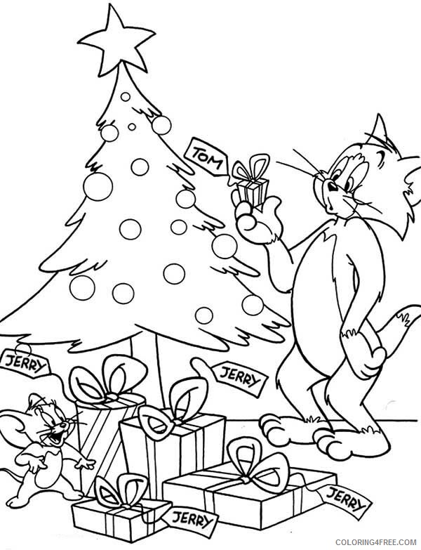 Tom and Jerry Coloring Pages TV Film Celebrate Christmas 2020 10101 Coloring4free