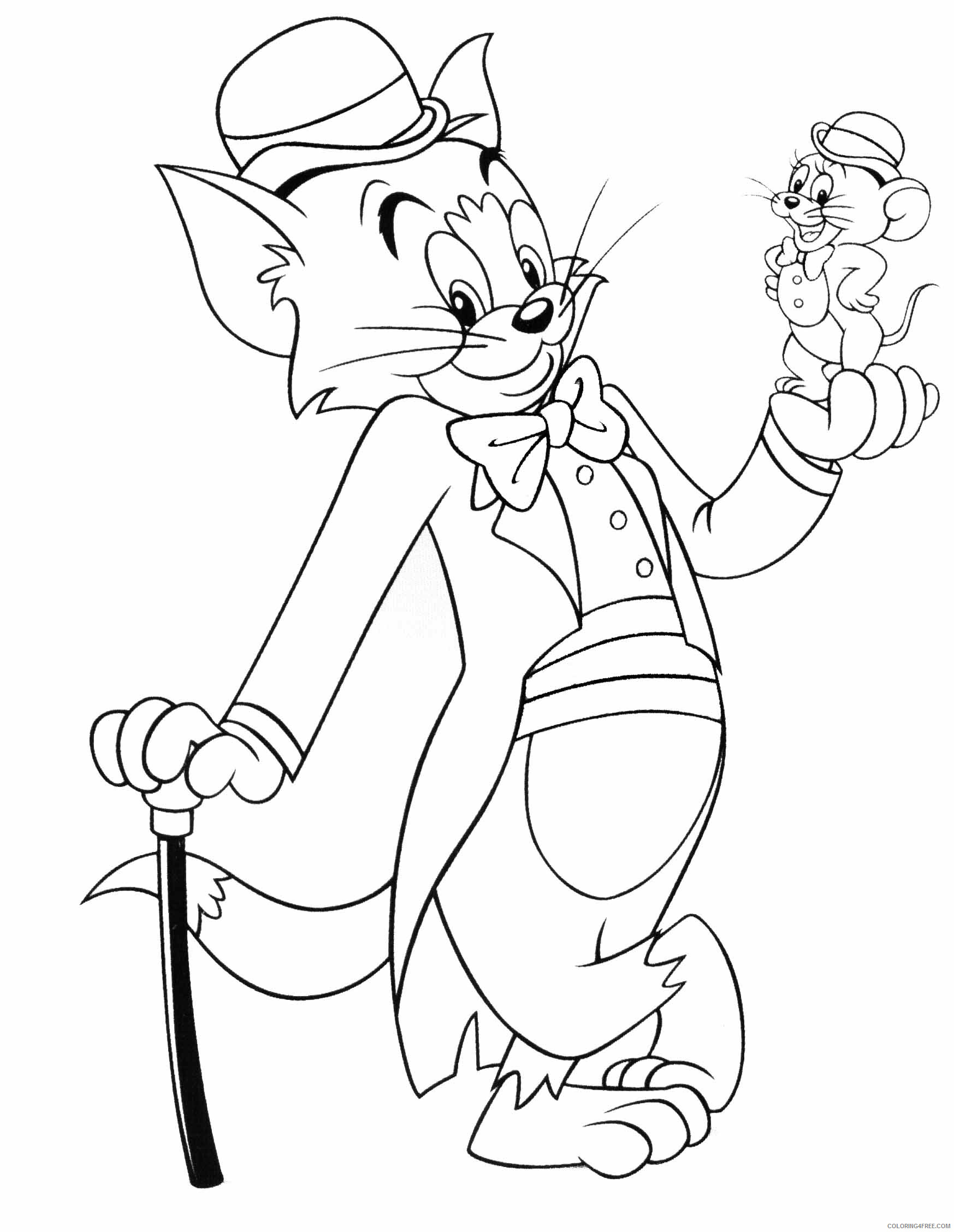 Tom and Jerry Coloring Pages TV Film Free Tom and Jerry Printable 2020 10106 Coloring4free