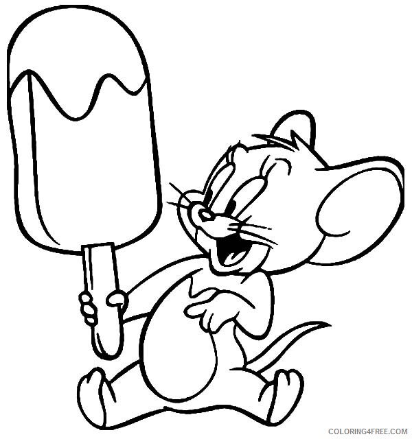 Tom and Jerry Coloring Pages TV Film Ice Cream Jerry Printable 2020 10112 Coloring4free
