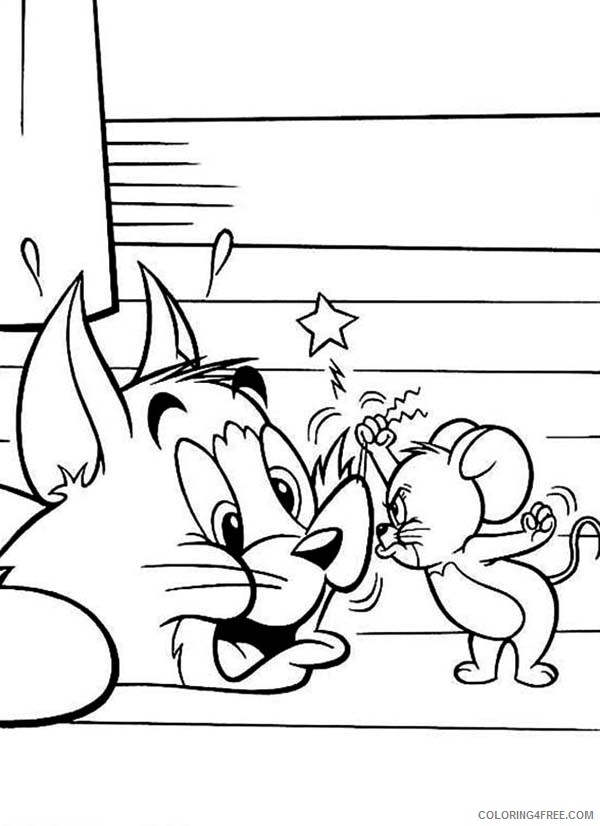 Tom and Jerry Coloring Pages TV Film Jerry Pull Tom Mustache 2020 10120 Coloring4free