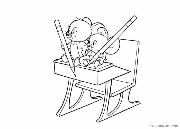 Tom and Jerry Coloring Pages TV Film Jerry at school Printable 2020 10114 Coloring4free