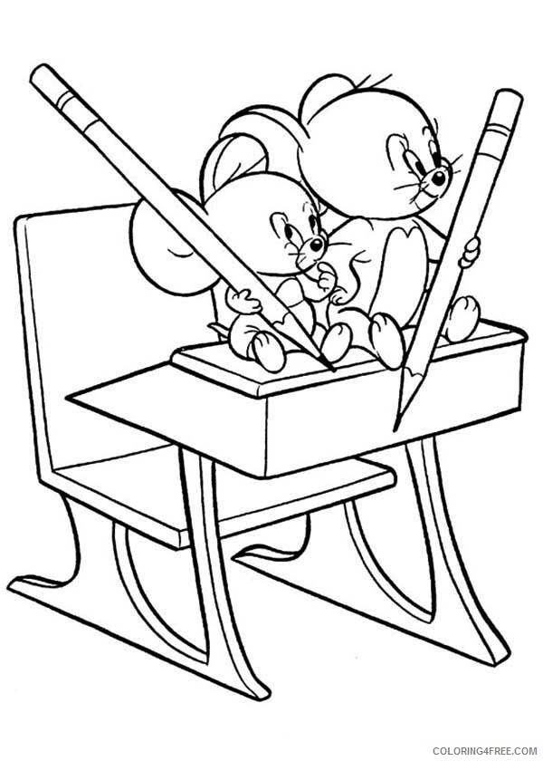 Tom and Jerry Coloring Pages TV Film Little Jerry Learn to Write 2020 10125 Coloring4free