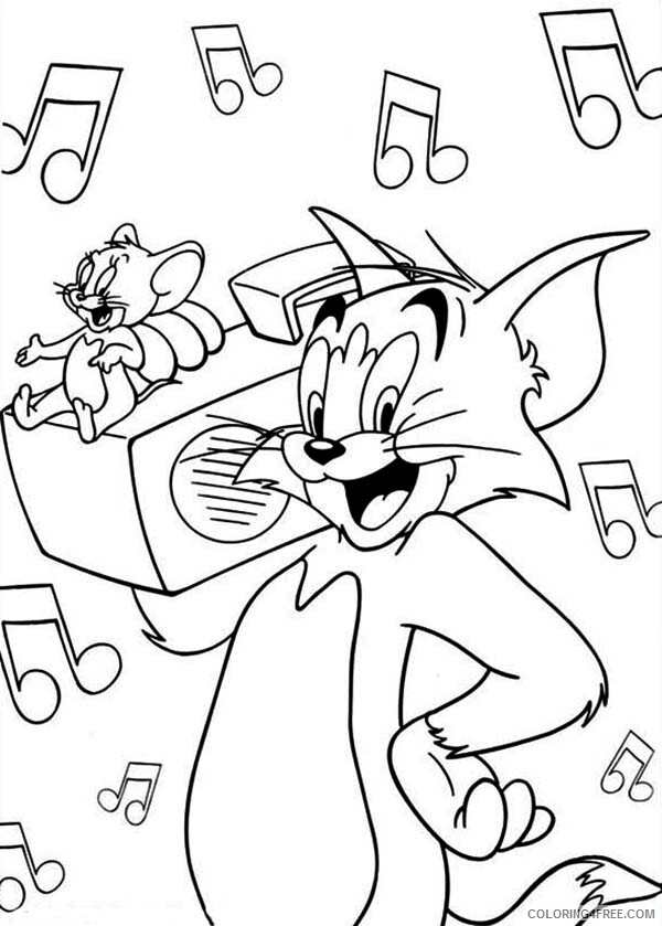Tom and Jerry Coloring Pages TV Film Singing Karaoke Printable 2020 10247 Coloring4free