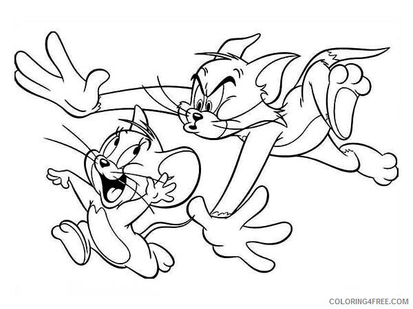 Tom and Jerry Coloring Pages TV Film Tom Running Chase Jerry 2020 10250 Coloring4free