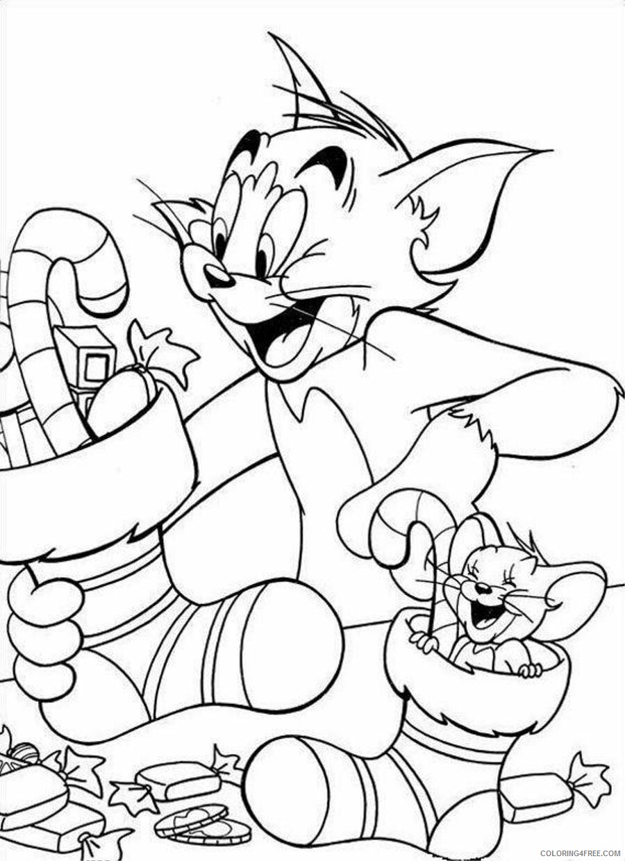 Tom and Jerry Coloring Pages TV Film Tom and Jerry Christmas Printable 2020 10226 Coloring4free
