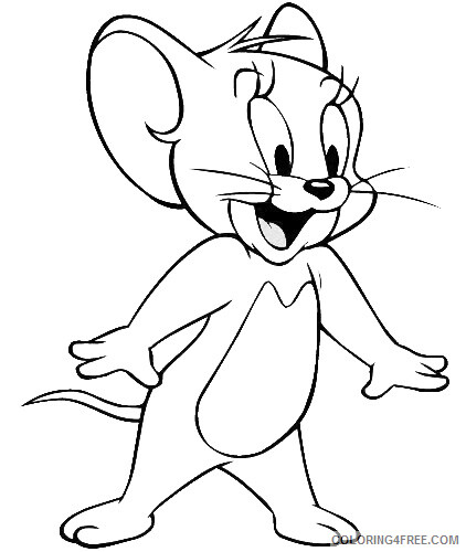 Tom and Jerry Coloring Pages TV Film happy jerry Printable 2020 10093 Coloring4free