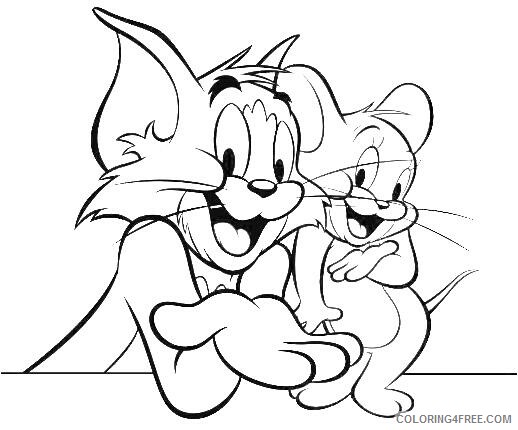 Tom and Jerry Coloring Pages TV Film happy tom n jerry Printable 2020 10090 Coloring4free