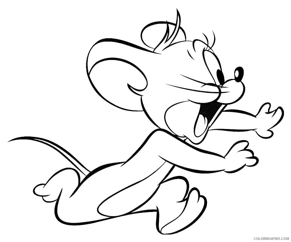 Tom and Jerry Coloring Pages TV Film jerry running Printable 2020 10094 Coloring4free